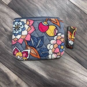 VERA BRADLEY || Small Makeup Bag & Keychain Pull